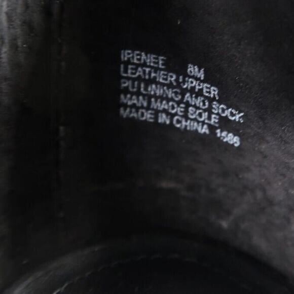 Steve Madden Shoes Womens 8 Sandal Dressy Block Heel Leather Black Ankle Strap - Picture 13 of 13